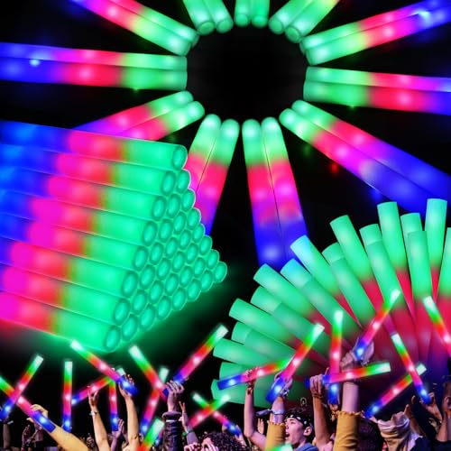 48 Pcs Foam Glow Sticks with 3 Modes C549876