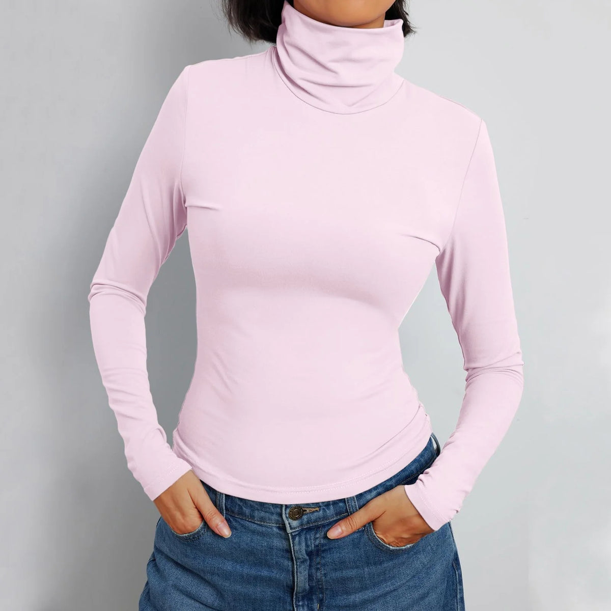 Long Sleeve V Neck Crop Top C607520