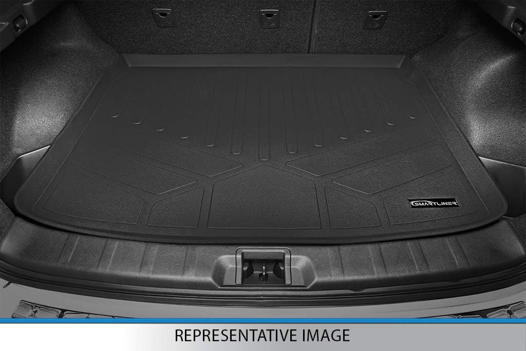 Black Custom Fit Floor Mats 2 Rows and Cargo Liner Trunk Set C133560
