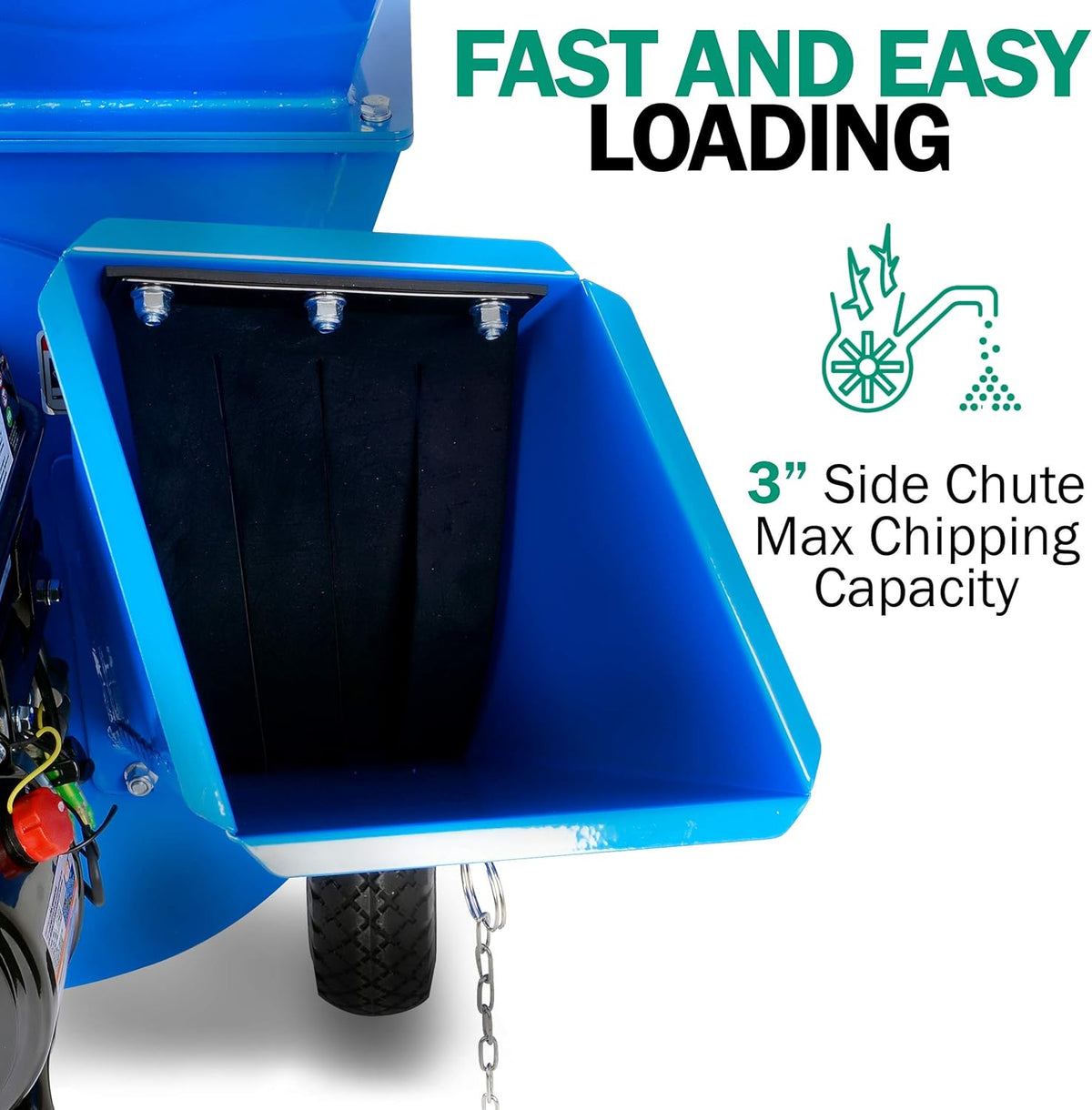 7HP 3 in 1 Wood Chipper Shredder Mulcher O1461