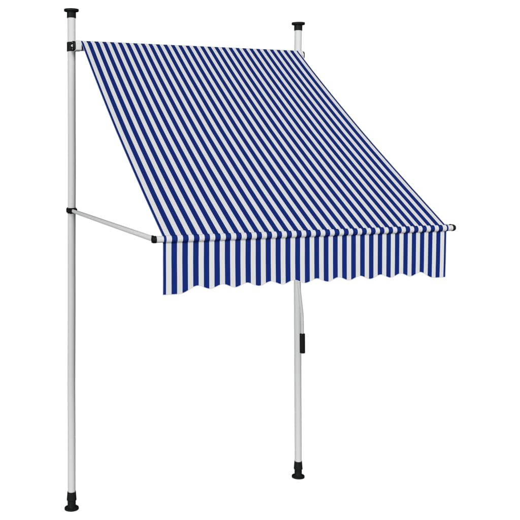 Blue and White Stripes Retractable Awning Z794208