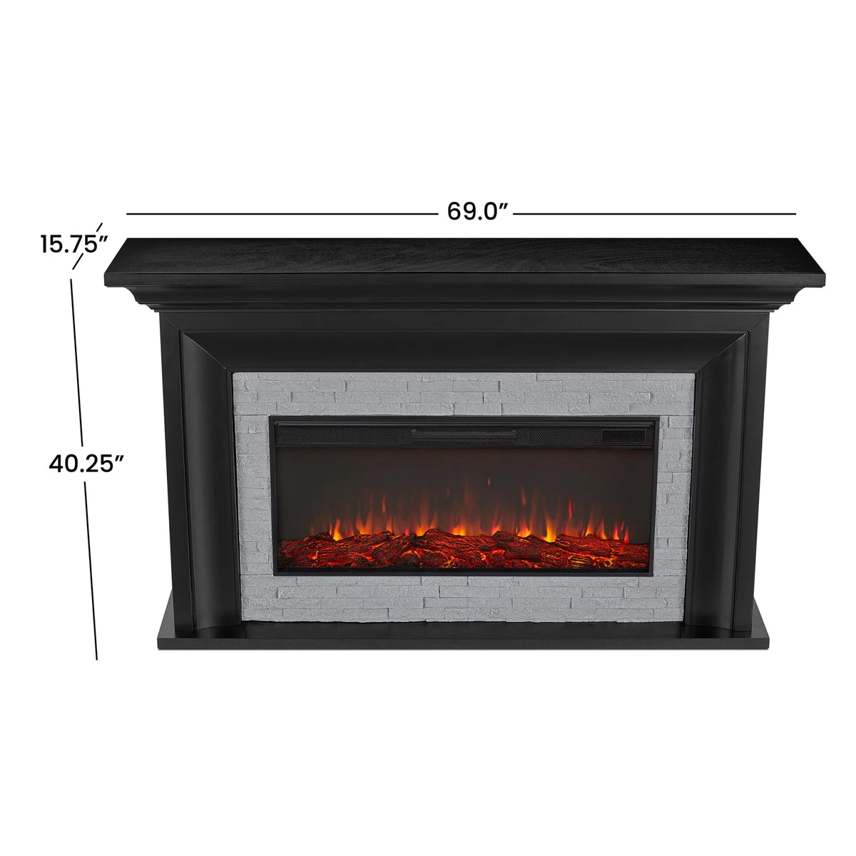 White Electric Mantel Fireplace O3111