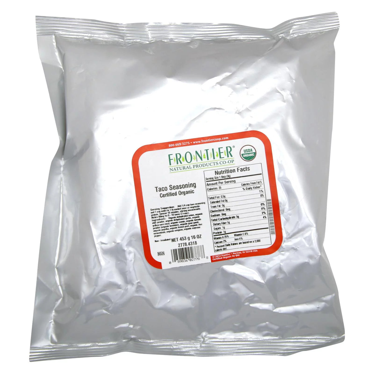 Organic Taco Seasoning, 1 Lb Y302