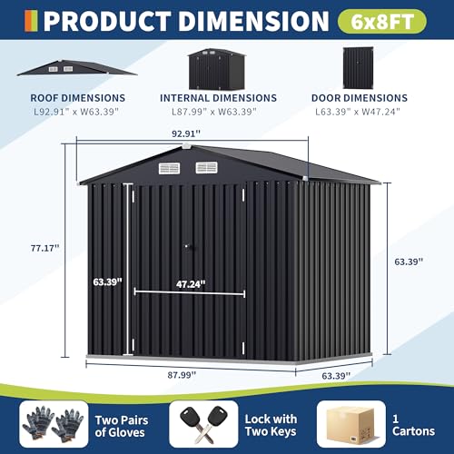 All-Weather Resin Shed with Window, Lockable Door and Vents J3145