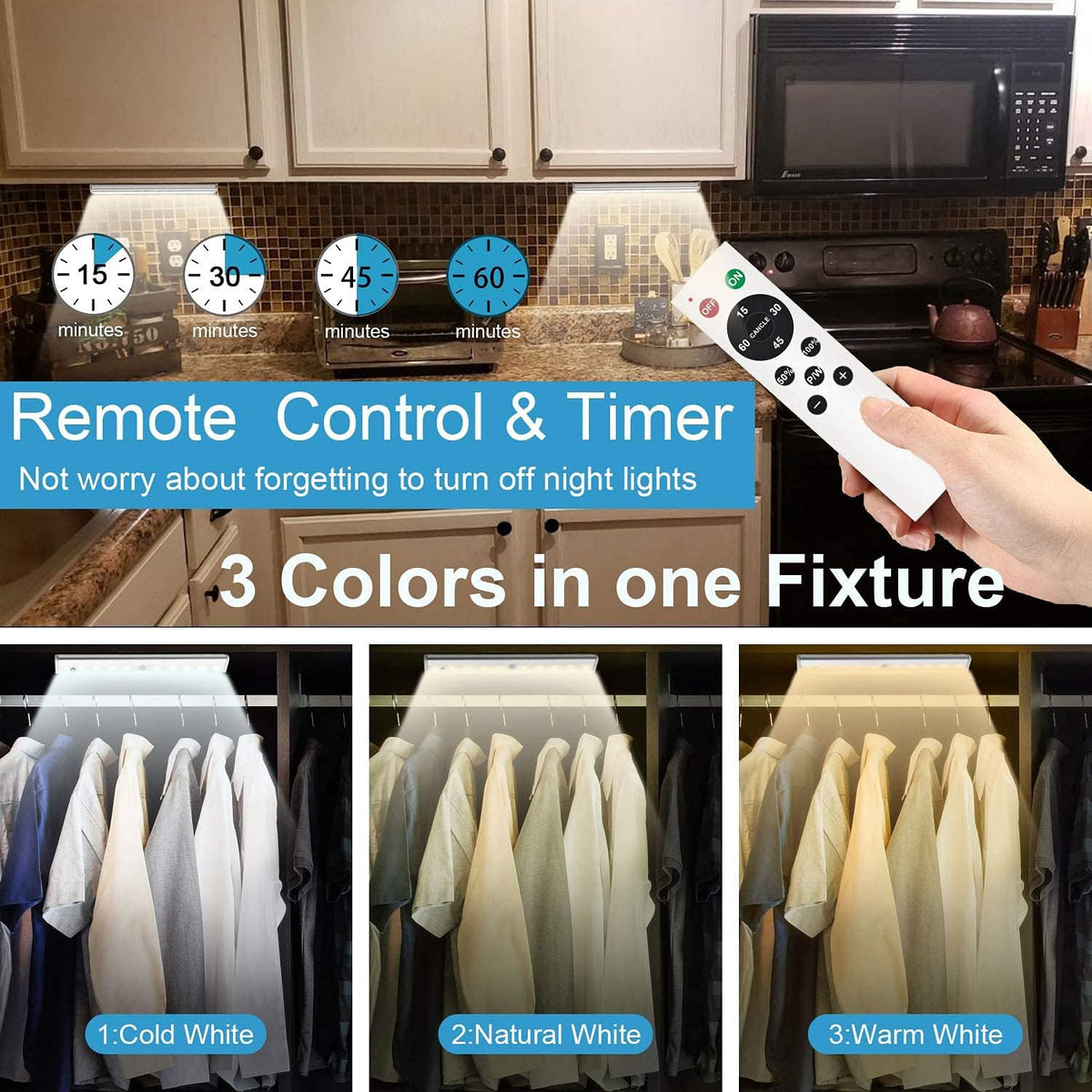 Remote Control Under Cabinet Lights 6 Pack N30721