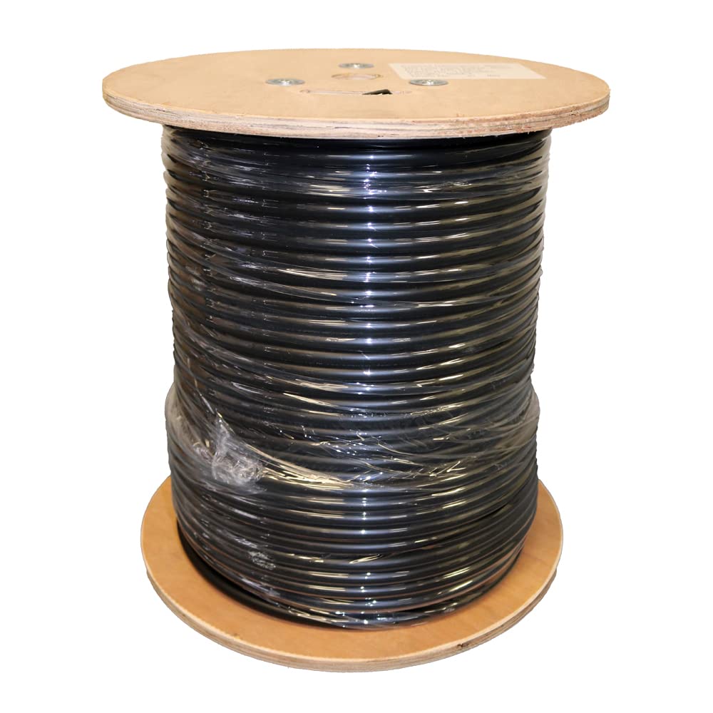 50-ohm Black Coax Cable 500 Ft I25380
