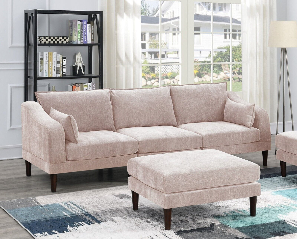 5pc Modular Sofa Set with Armless Chair Corner Wedge Ottoman O45891
