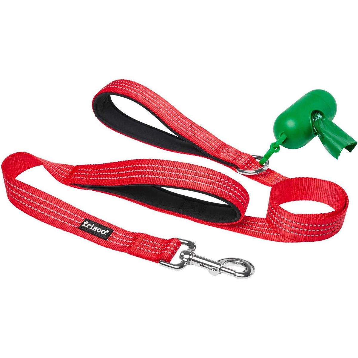 Traffic Leash with Dual Padded Handles & Poop Bag Dispenser Q111