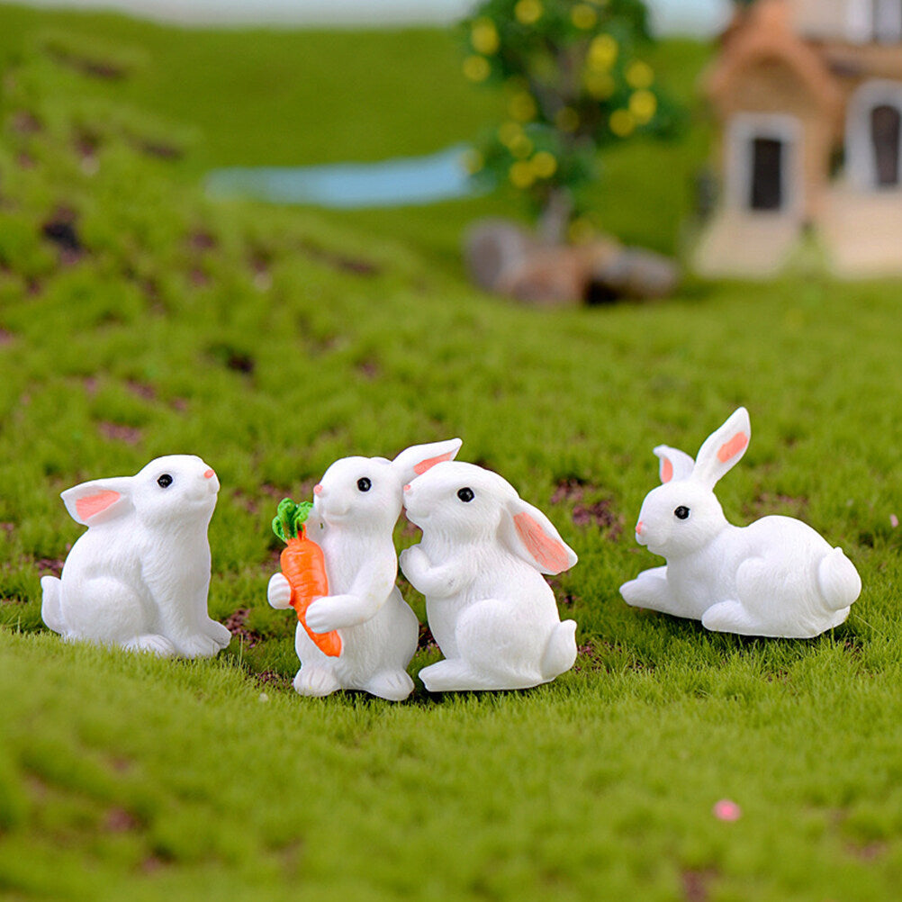 Rabbit Spring Decoration Dollhouse Plant Model Micro Landscape Accessories Child R2137
