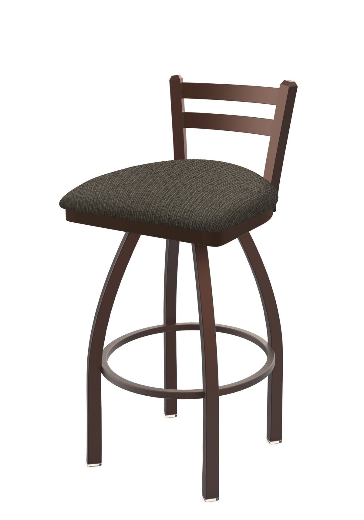 30x22 Low Back Swivel Bar Stool with Bronze Finish L2478