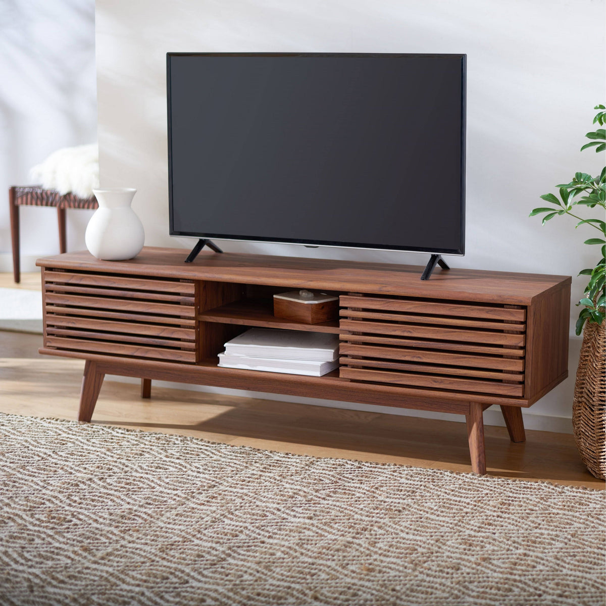 Walnut 2-Shelf Media Stand M408487