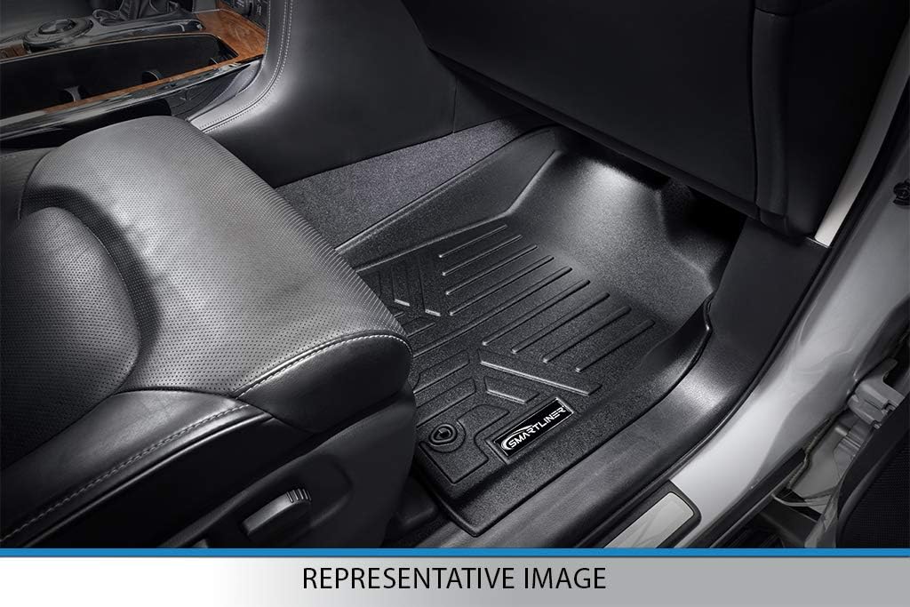 Black Custom Fit Floor Mats 2 Rows and Cargo Liner Trunk Set C133560