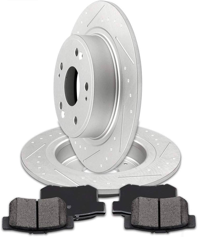 Slotted Rear Brake Rotor and Pad Kits for Acura ILX, Honda Accord, Honda Civic S353868