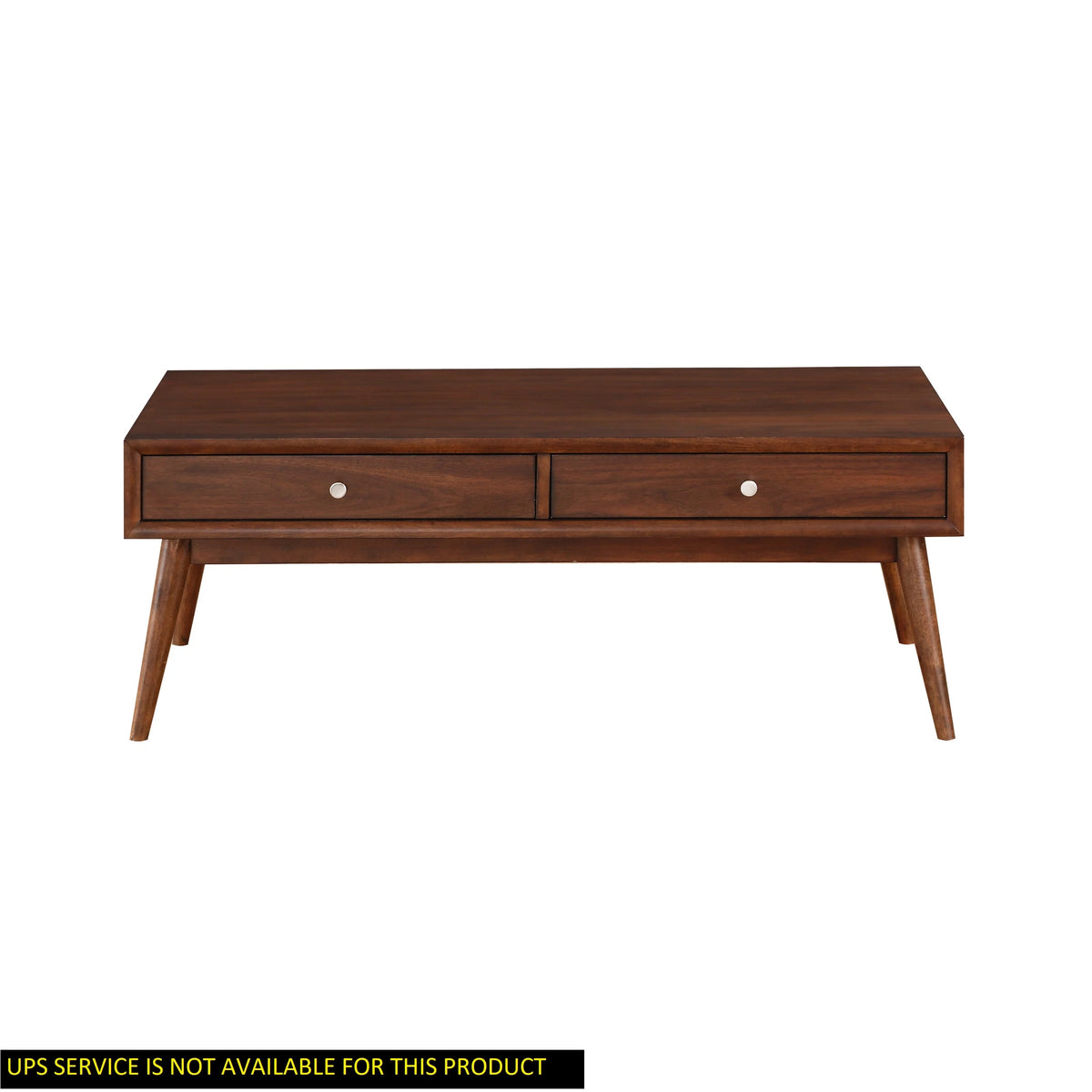 1 Pc Brown Wood Coffee Table with 2 Drawers B350