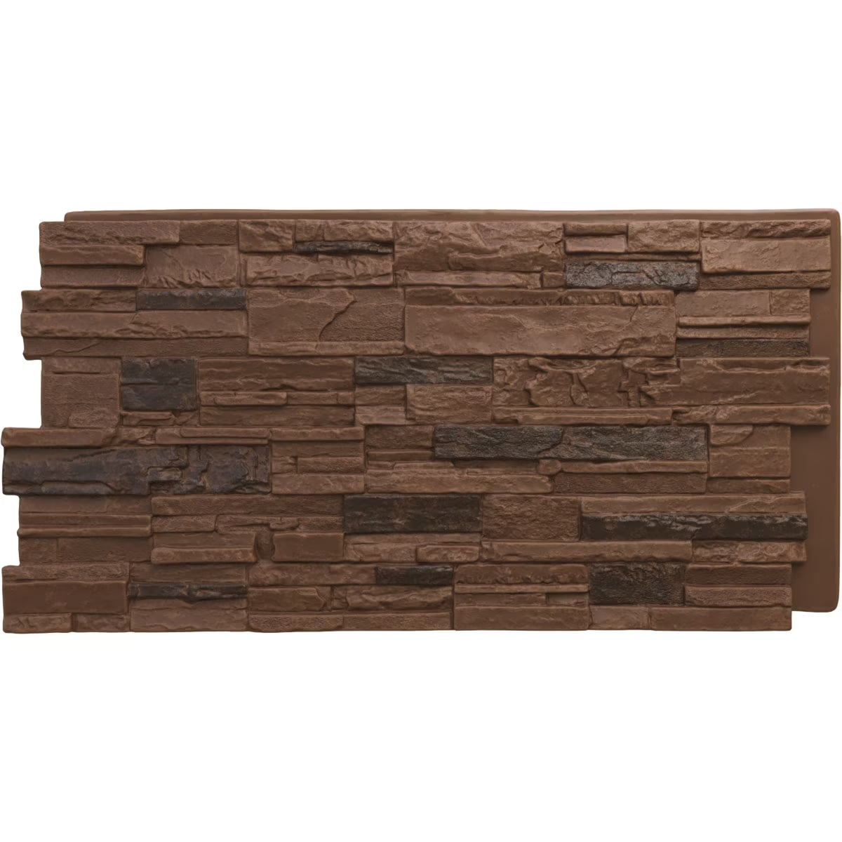 Canyon Brown Faux Stone Siding Panel M97795