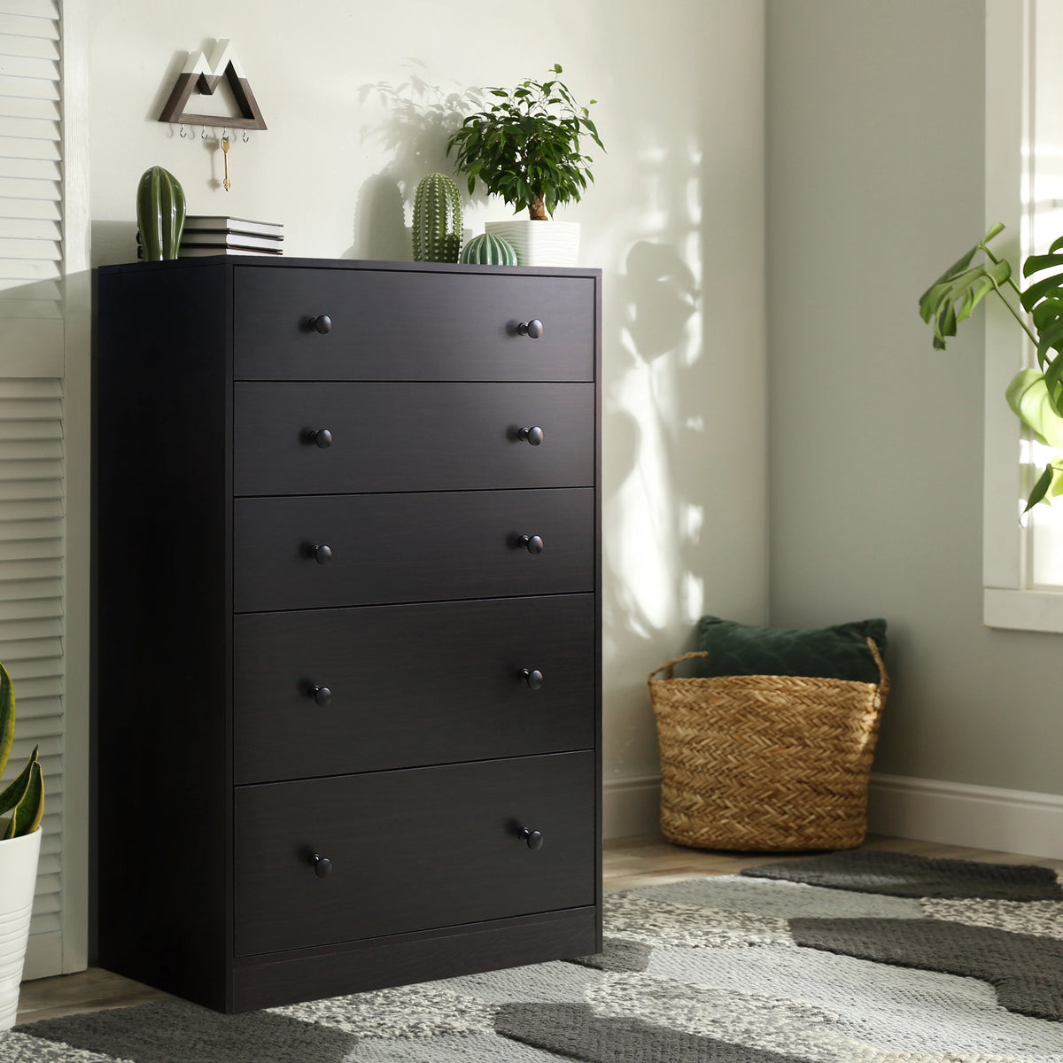 White 5 Drawer Dresser G816105