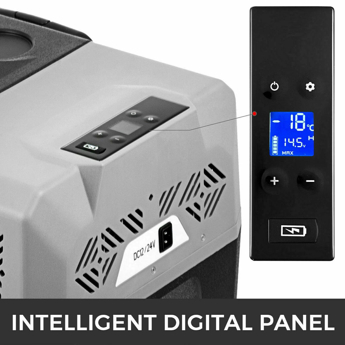 50L Portable Car Refrigerator 52 Quart Compact RV Fridge Mini Electric Freezer 12/24V DC & 110-240V AC Vehicle Truck Boat Cooler I195113