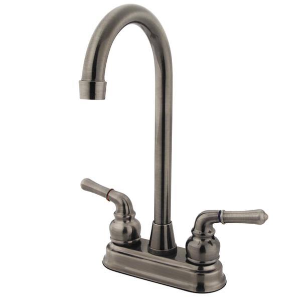 Chrome & Polished Brass Bar Faucet with Lever Handles C100297