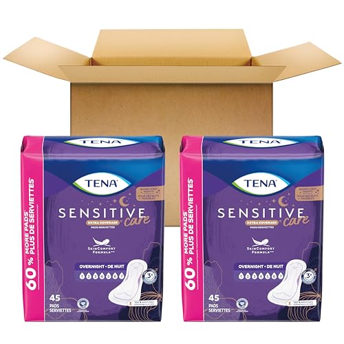 Incontinence Pads, Overnight Absorbency, Extra Coverage - 135 Count T214808