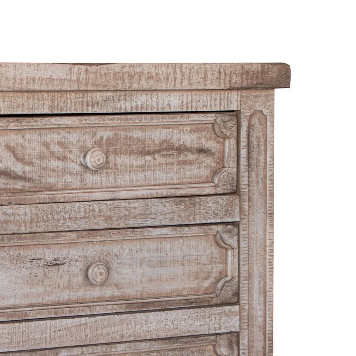 31 Inch Mango Wood 3 Drawer Nightstand J5562
