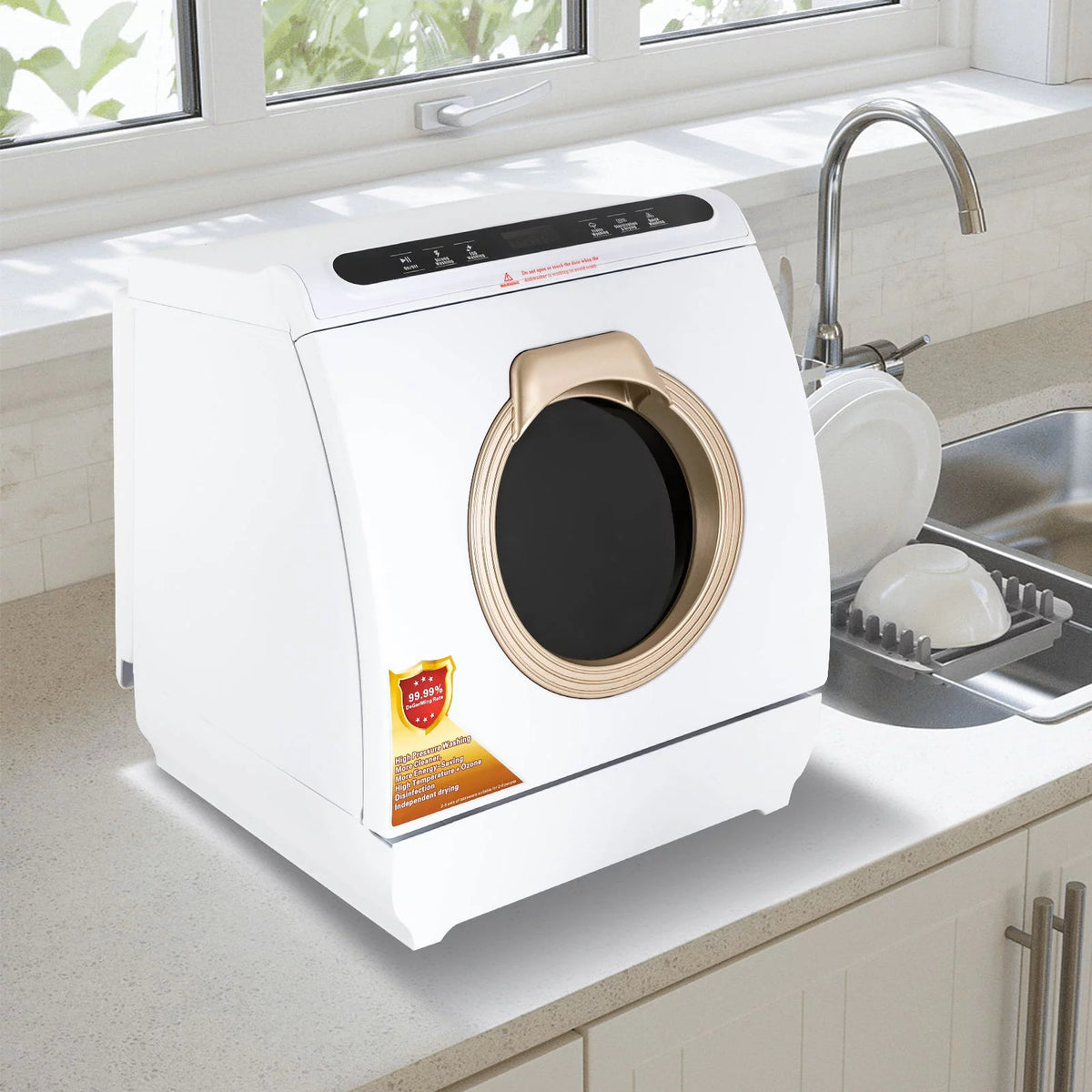 Portable Countertop Dishwasher with 7L Built-in Water Tank and 5 Programs K522795