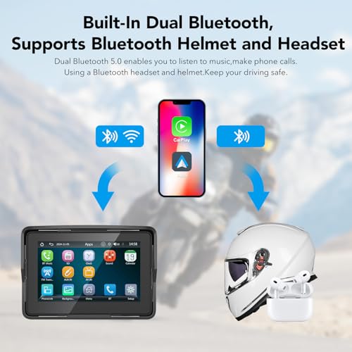 5" Motorcycle GPS Navigation System with Touchscreen L5555