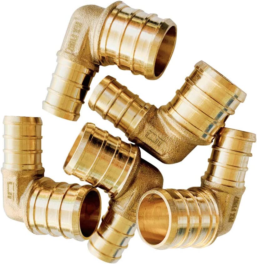 3/4 Inch 90 Degree Elbow Brass Crimp Fitting F856