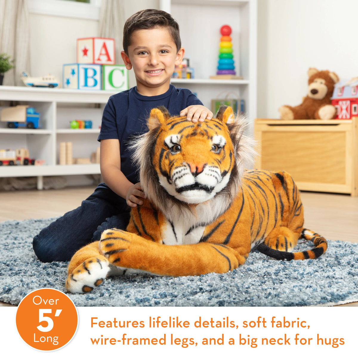Giant Tiger Stuffed Animal Over 5 Feet Long R152279