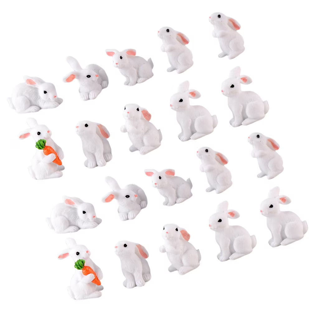 Rabbit Spring Decoration Dollhouse Plant Model Micro Landscape Accessories Child R2137