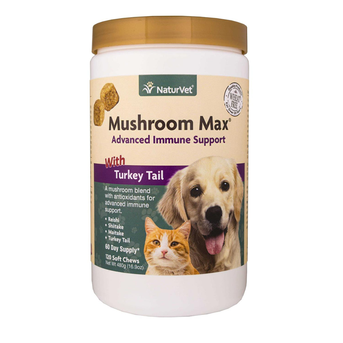 Mushroom Max Immune Support Soft Chews for Dogs & Cats K61543