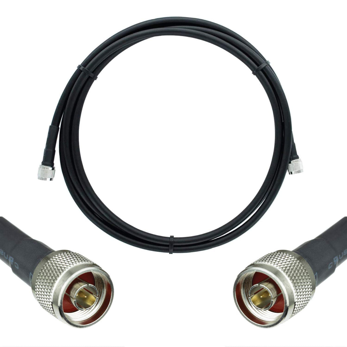 50-ohm Black Coax Cable 500 Ft I25380