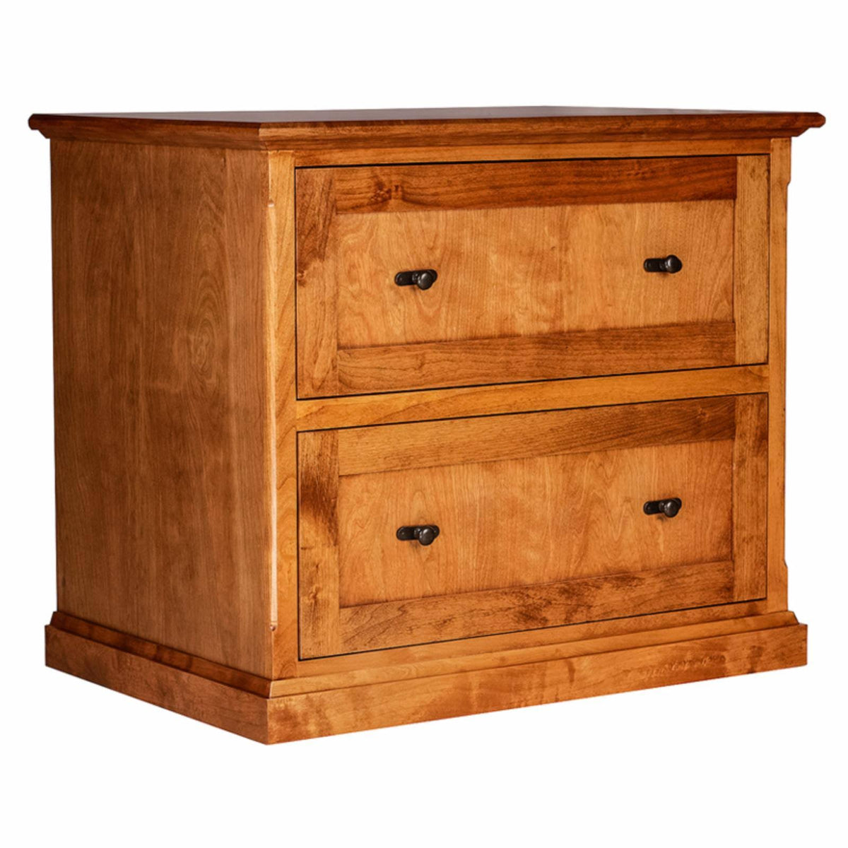 Black Alder Lateral File Cabinet with Black Knobs B53322
