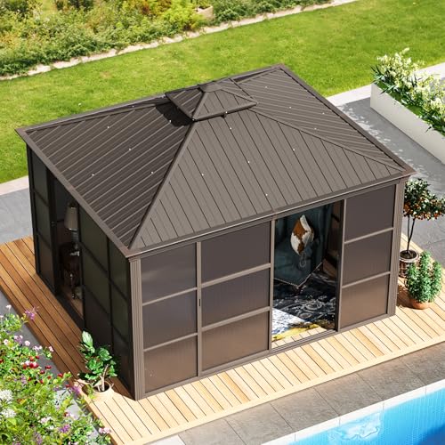 12' x 15' Aluminum Frame Polycarbonate Roof Sunroom G2542