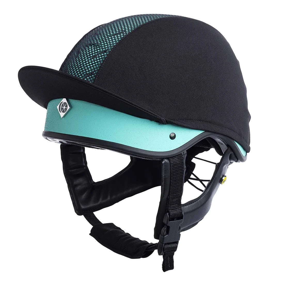 Aquamarine Jockey Skull Helmet Y678