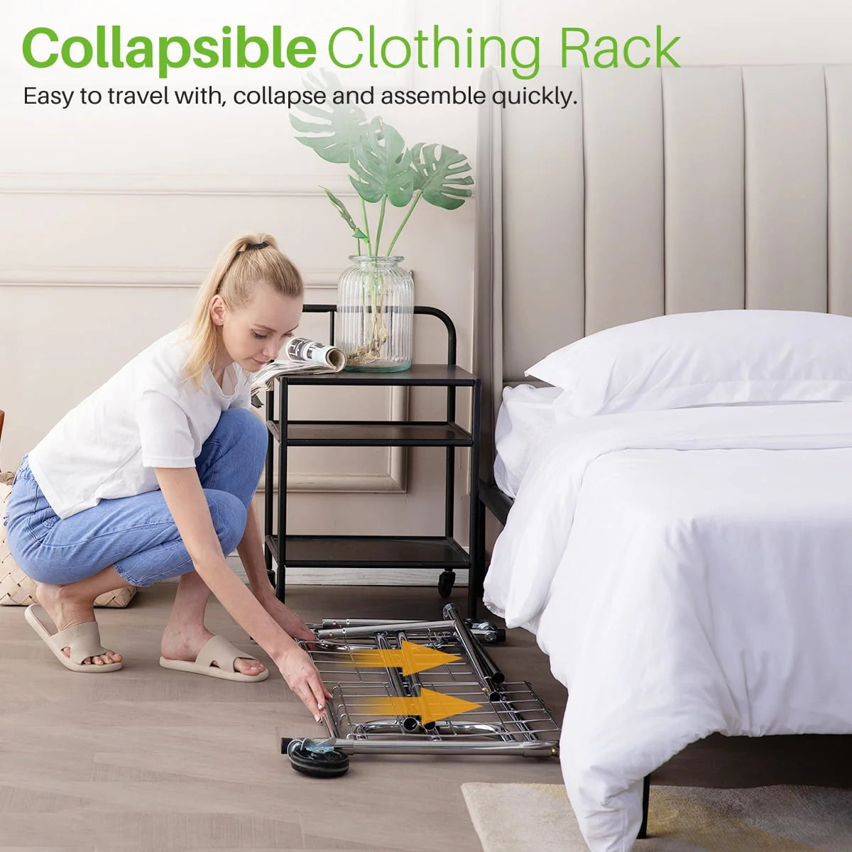450 lbs Clothing Rack with Shelves B876307