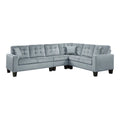 Gray Microfiber Reversible Sectional R396