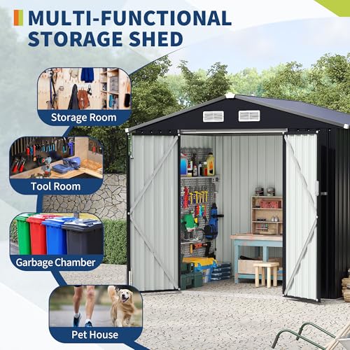 All-Weather Resin Shed with Window, Lockable Door and Vents J3145