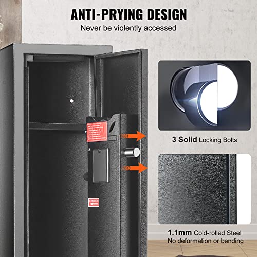 6-8 Rifles Gun Safe with Fingerprint & Digital Keypad Lock B3299