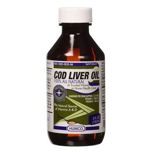 100% Natural Cod Liver Oil, 4 Oz V810319
