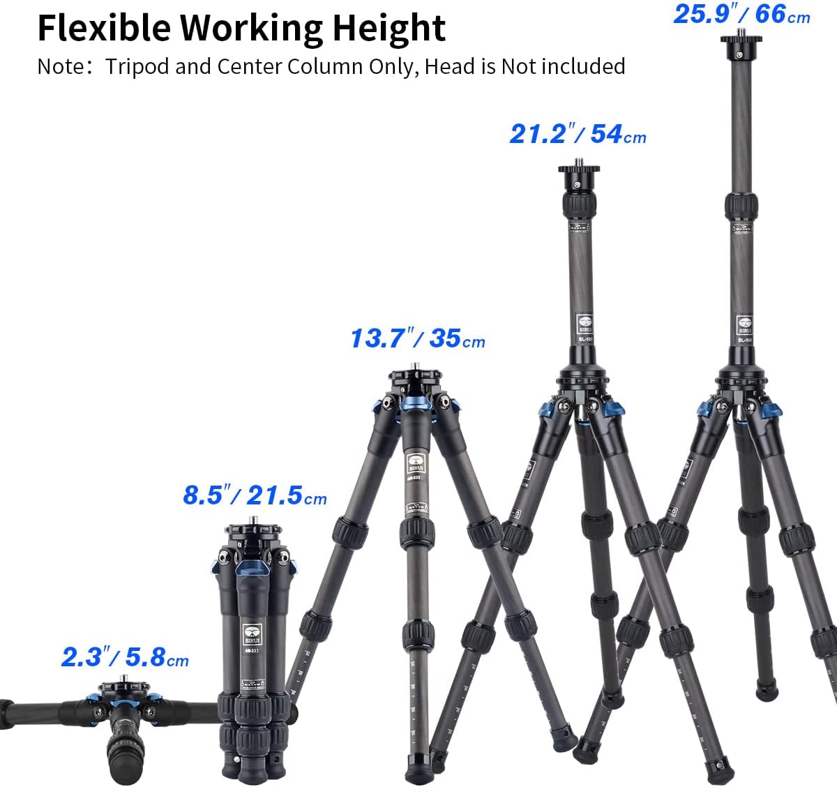 Carbon Fiber Mini Tripod with Center Column A80405