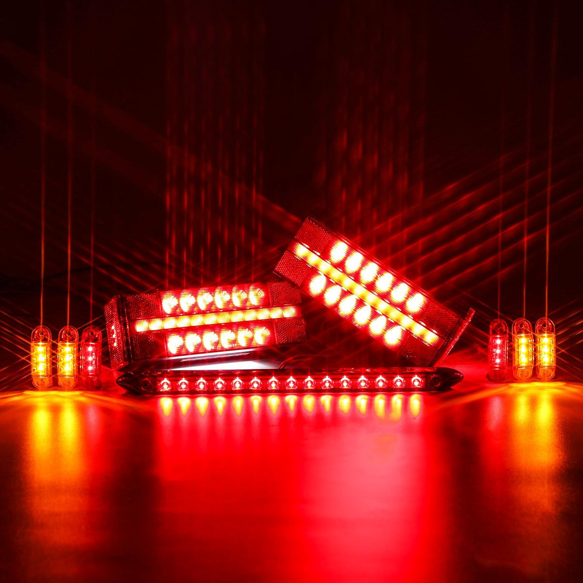 LED Submersible Rectangular Trailer Tail Light Kit C397038