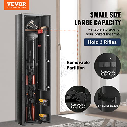 6-8 Rifles Gun Safe with Fingerprint & Digital Keypad Lock B3299