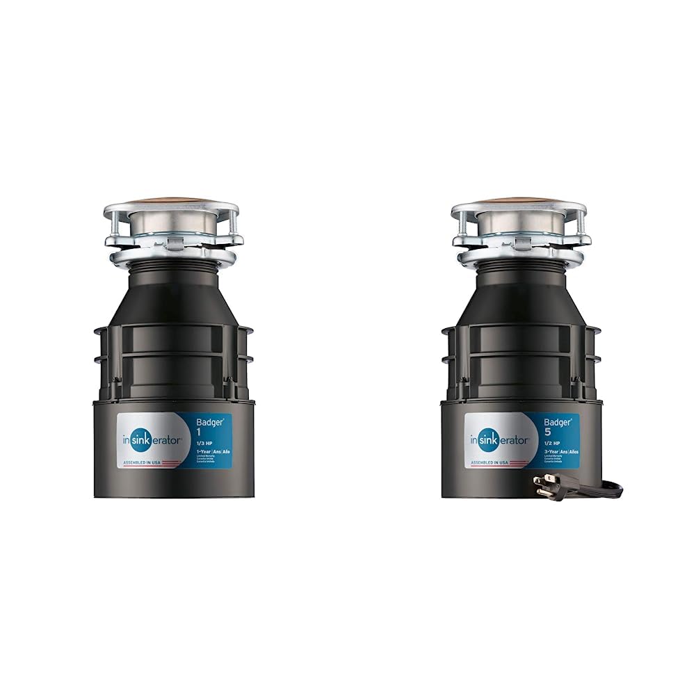 Black 1/3 HP Continuous Feed Garbage Disposal, Black 1/2 HP Continuous Feed Garbage Disposal O251781
