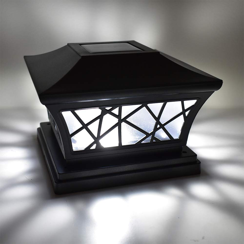 8 Pack Bronze Solar Post Light Frosted Lens SMD LED Square R733612