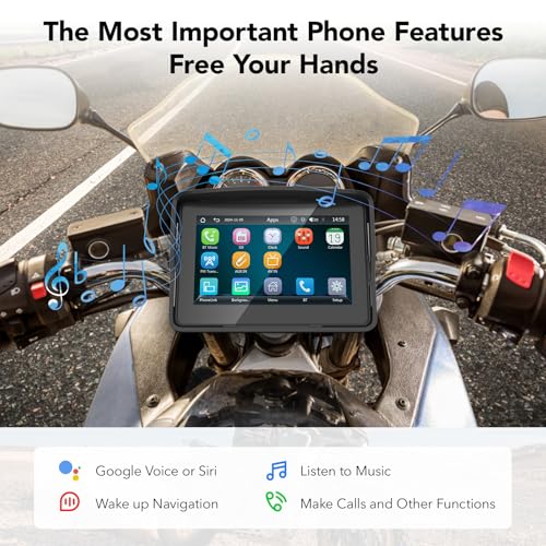 5" Motorcycle GPS Navigation System with Touchscreen L5555