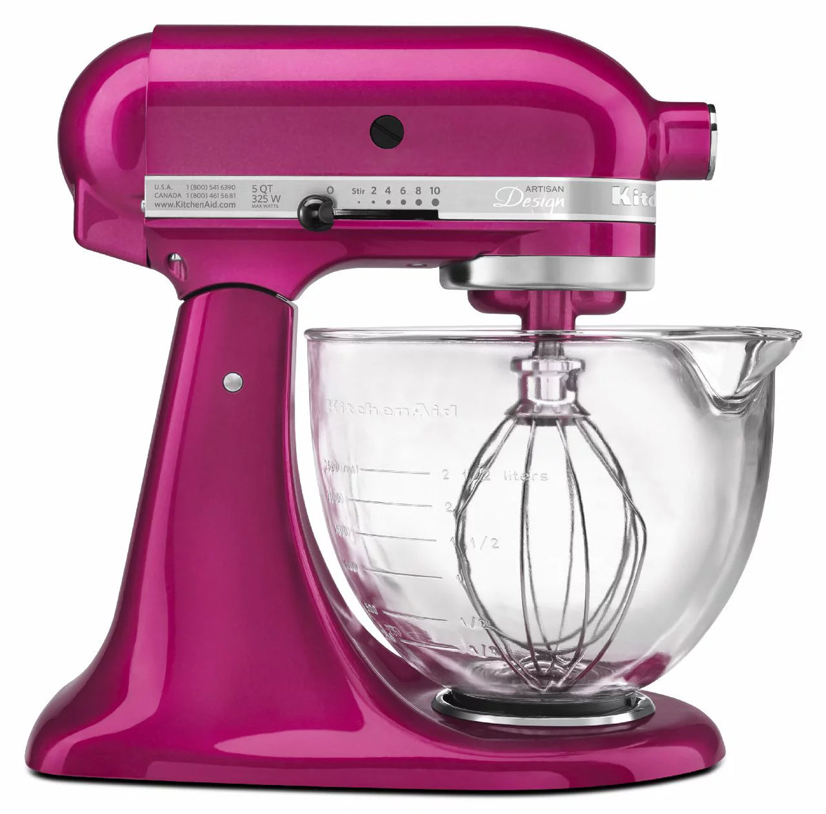 5 Quart Tilt-Head Stand Mixer with Glass Bowl Q50580