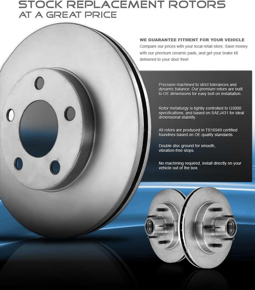 Vented 5 Lug Brake Rotors Pack of 2 X937227