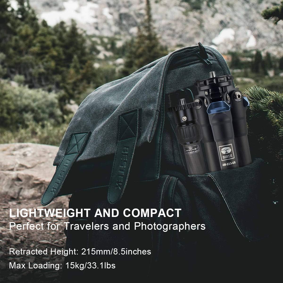 Carbon Fiber Mini Tripod with Center Column A80405