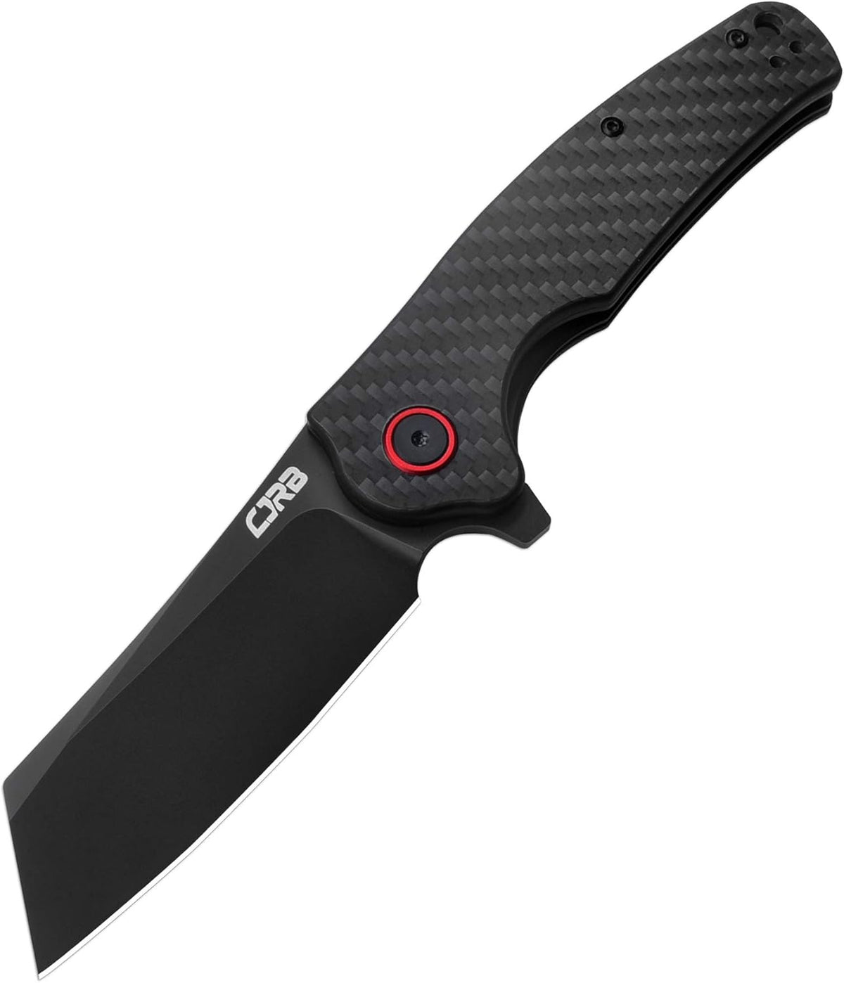 Folding Knife Black PVD Blade Carbon Fiber Handle Pocket Knife O898