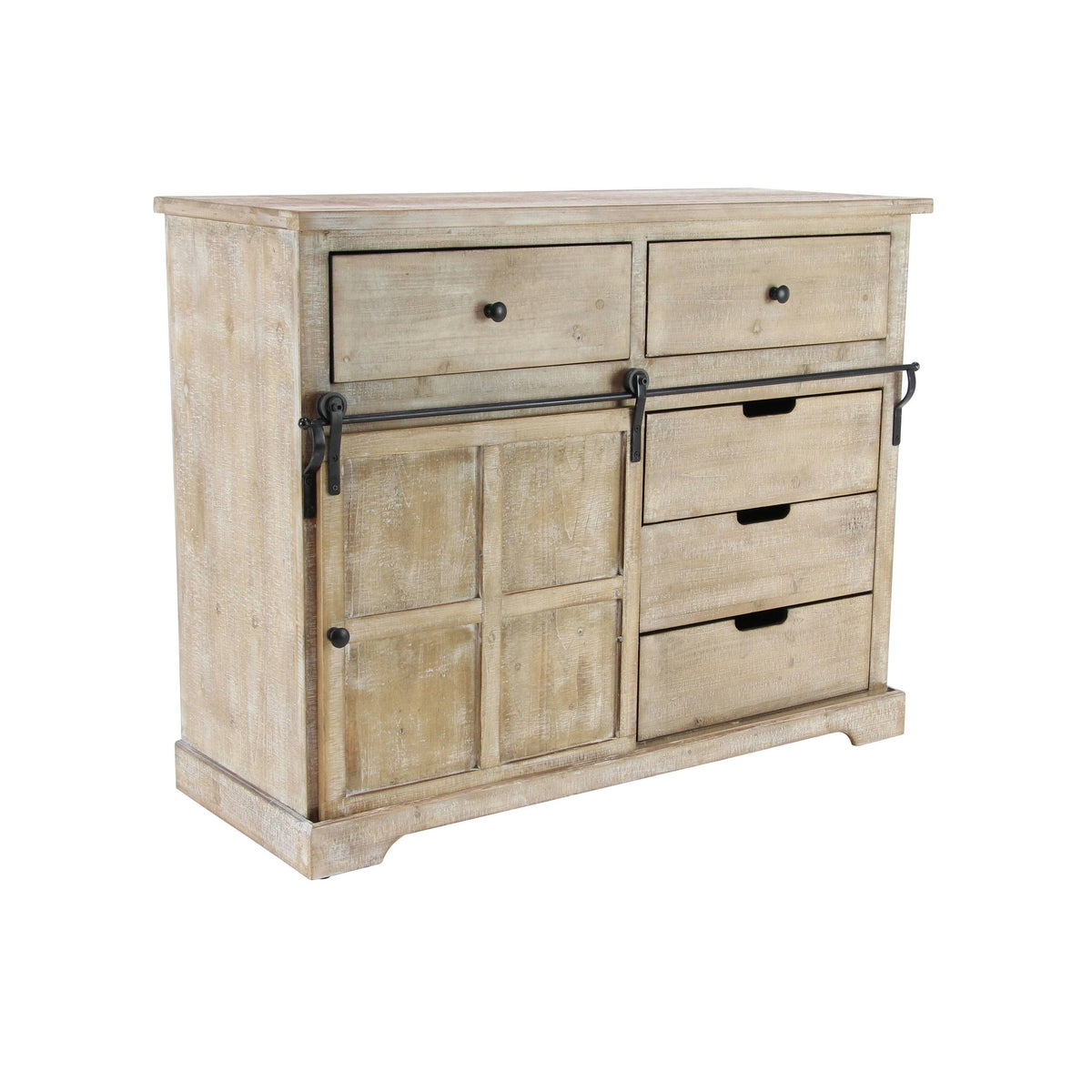 Brown Wood Farmhouse Cabinet G2511